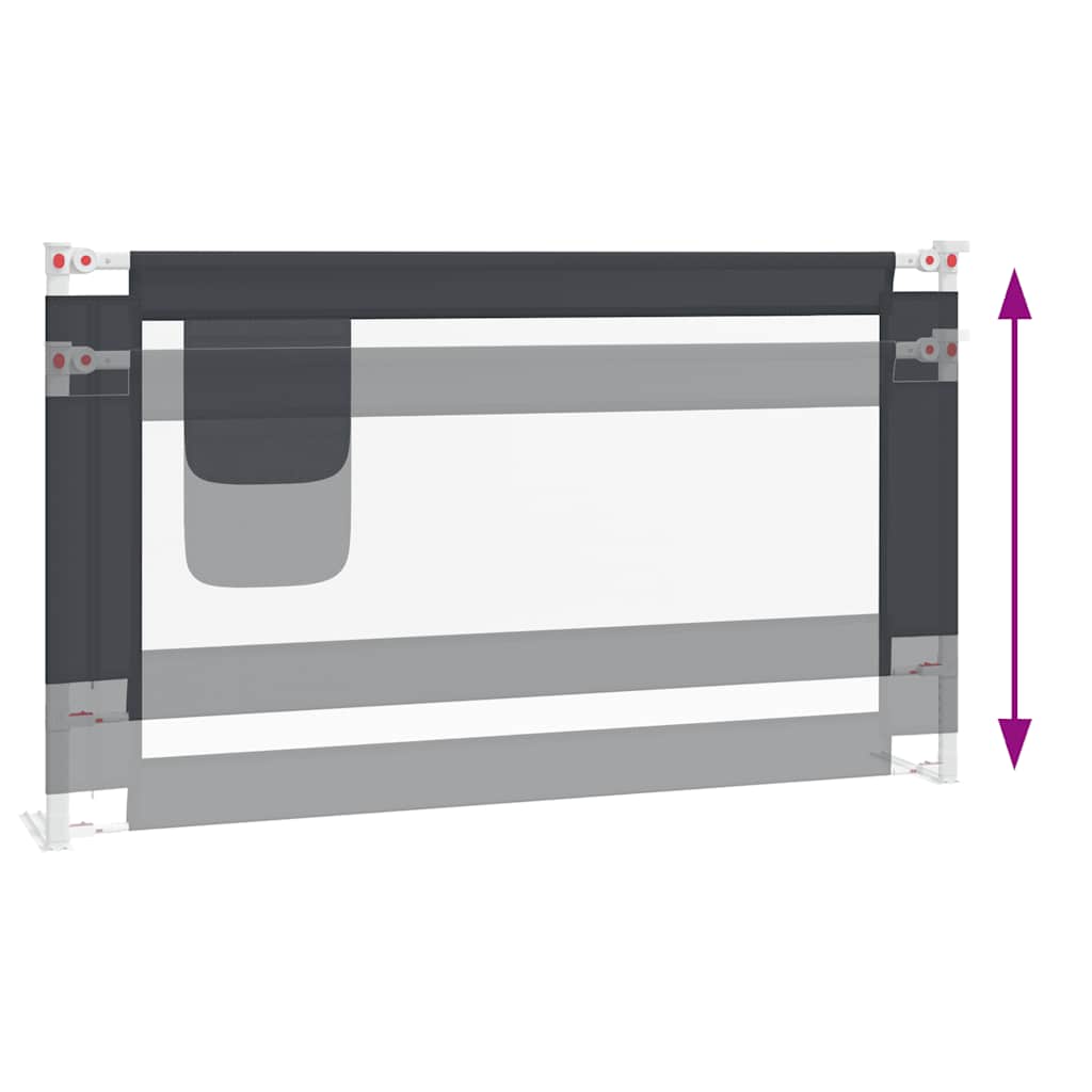 Sengehest Småbarn Mørkegrå 140X25 Cm Stoff