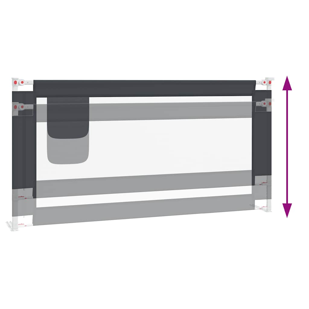 Sengehest Småbarn Mørkegrå 180X25 Cm Stoff