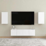 Tv-Benk Hvit 30,5X30X60 Cm Konstruert Tre