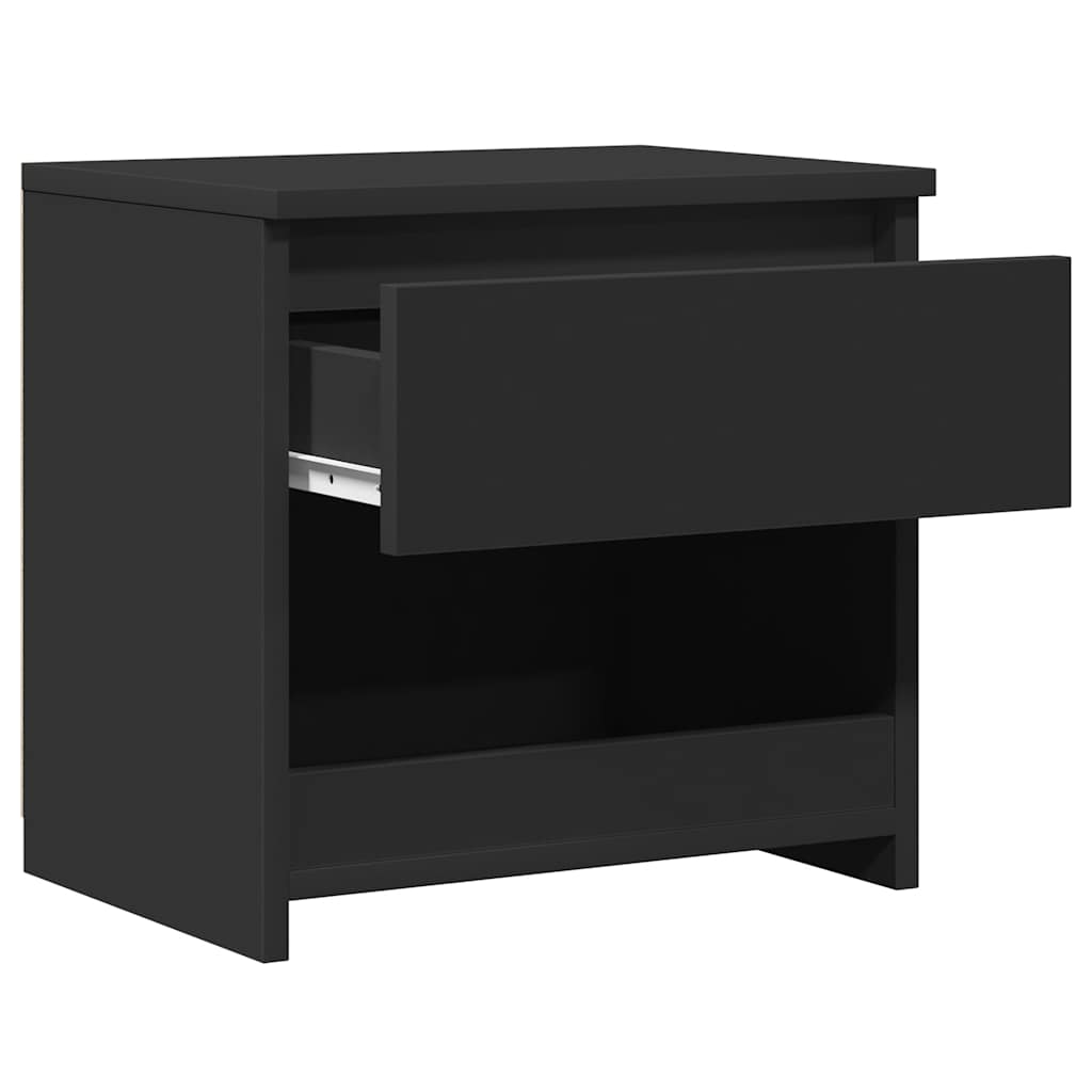 Nattbord Svart 40X30X39 Cm Konstruert Tre