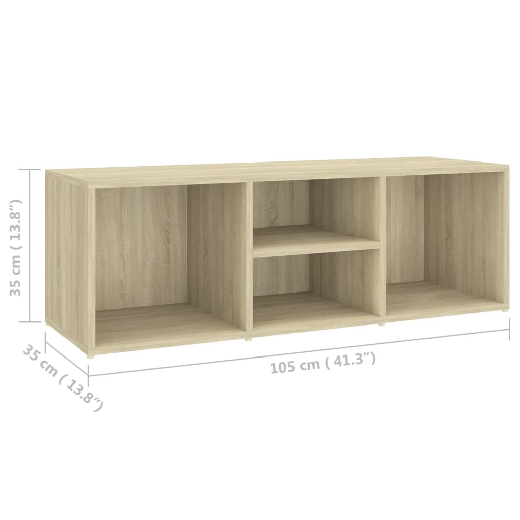 Skobenk Sonoma Eik 105X35X35 Cm Konstruert Tre