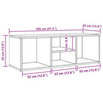 Skobenk Sonoma Eik 105X35X35 Cm Konstruert Tre