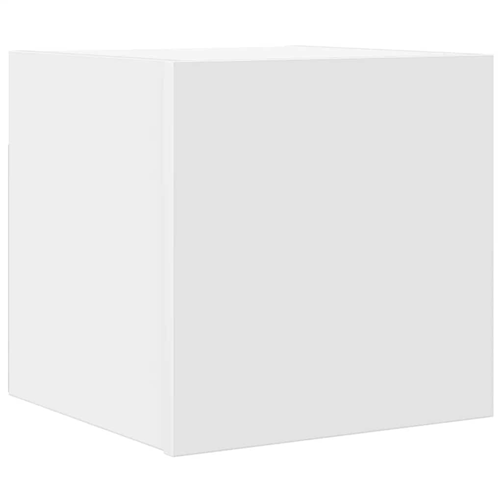 Vegghengt Tv-Benk Hvit 30,5X30X30 Cm