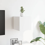 Vegghengt Tv-Benk Hvit 30,5X30X30 Cm