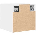 Vegghengt Tv-Benk Hvit 30,5X30X30 Cm
