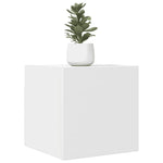 Vegghengt Tv-Benk Hvit 30,5X30X30 Cm