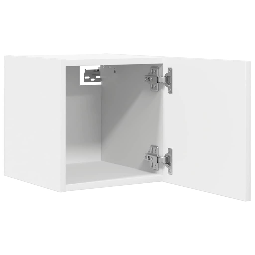 Vegghengte Tv-Benker 2 Stk Hvit 30,5X30X30 Cm