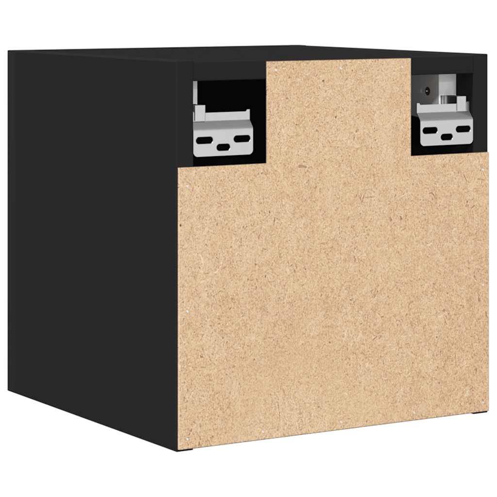 Vegghengte Tv-Benker 2 Stk Svart 30,5X30X30 Cm