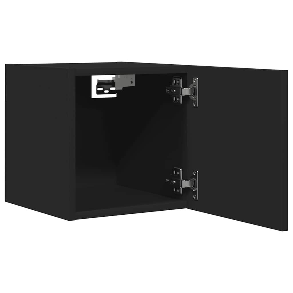 Vegghengte Tv-Benker 2 Stk Svart 30,5X30X30 Cm