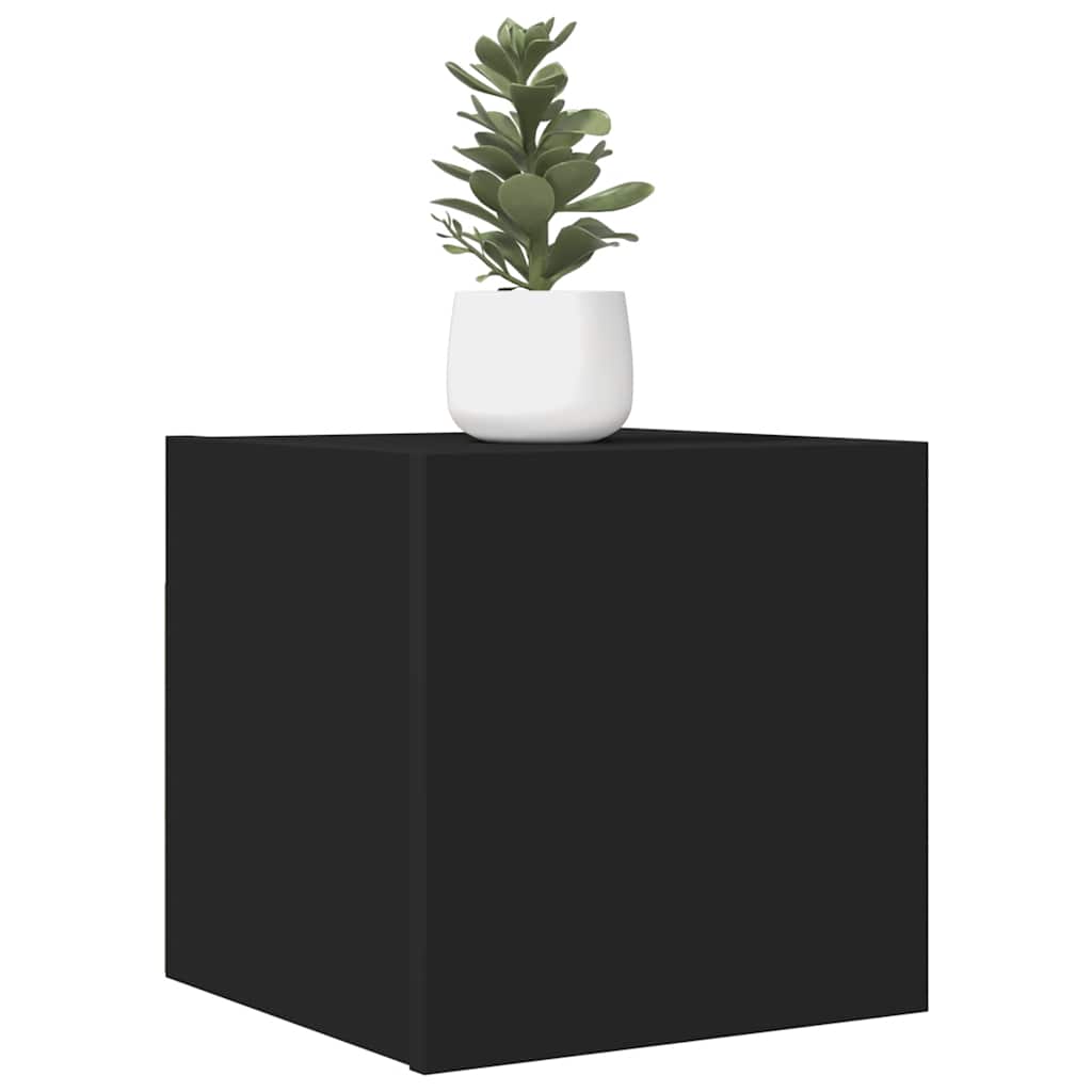 Vegghengte Tv-Benker 2 Stk Svart 30,5X30X30 Cm