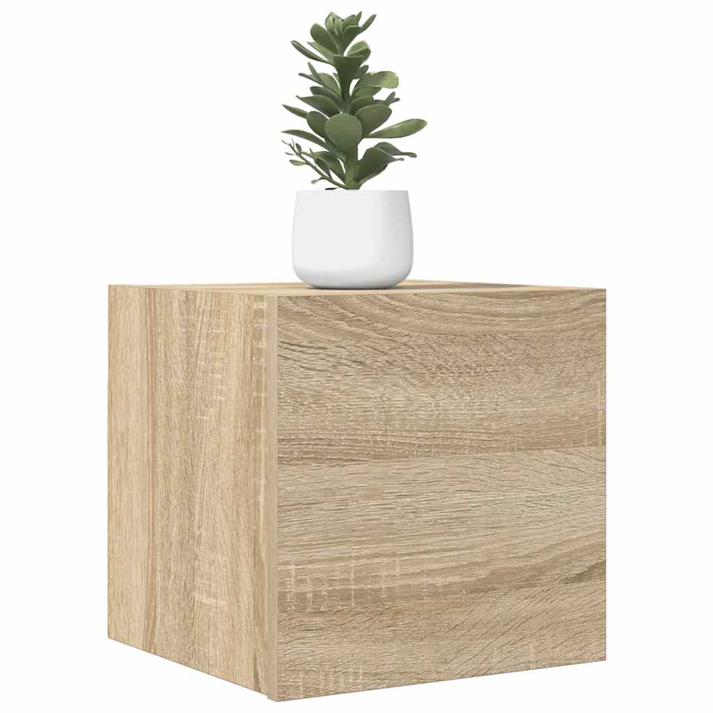 Vegghengt Tv-Benk Sonoma Eik 30,5X30X30 Cm