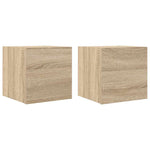 Vegghengte Tv-Benker 2 Stk Sonoma Eik 30,5X30X30 Cm