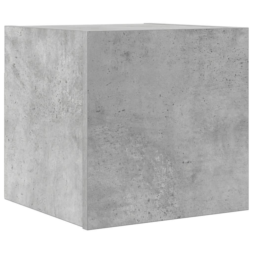 Vegghengte Tv-Benk Betonggrå 30,5X30X30 Cm