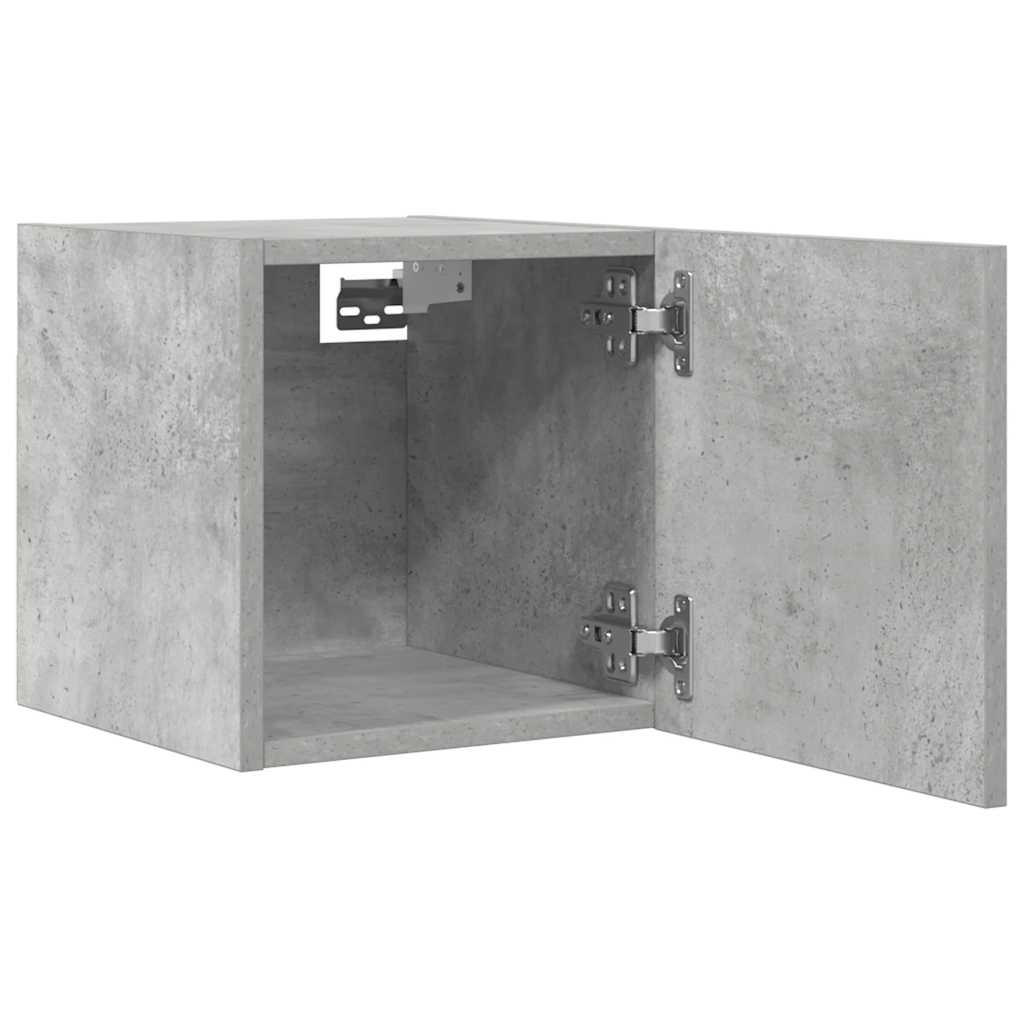 Vegghengte Tv-Benk Betonggrå 30,5X30X30 Cm