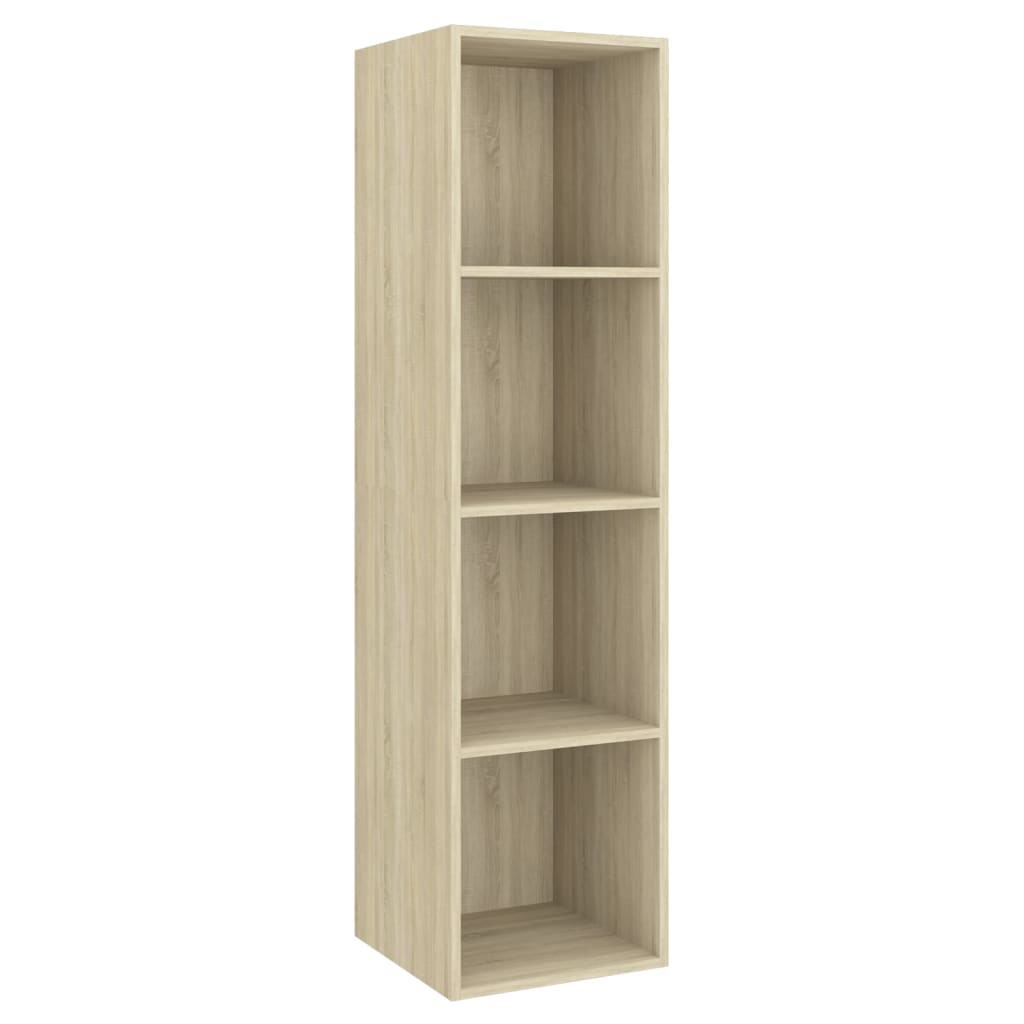 Vegghengt Tv-Benk Sonoma Eik 37X37X142,5 Cm Konstruert Tre