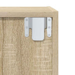 Vegghengt Tv-Benk Sonoma Eik 37X37X142,5 Cm Konstruert Tre