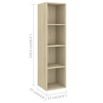 Vegghengt Tv-Benk Sonoma Eik 37X37X142,5 Cm Konstruert Tre