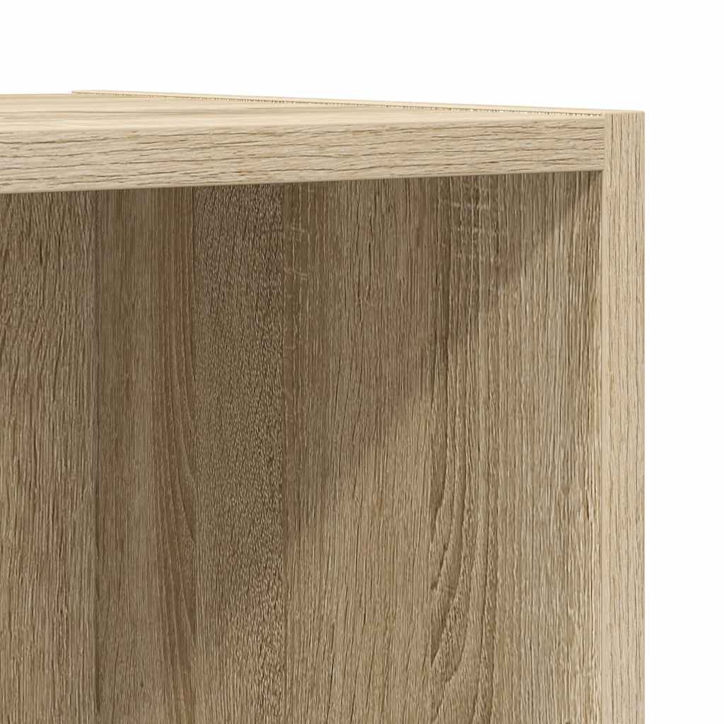Vegghengt Tv-Benk Sonoma Eik 37X37X142,5 Cm Konstruert Tre