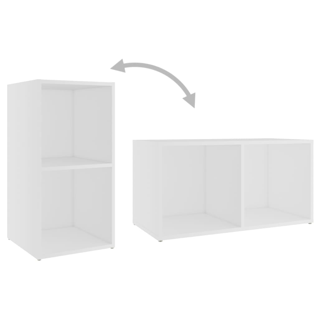 Tv-Benk Hvit 72X35X36,5 Cm Konstruert Tre
