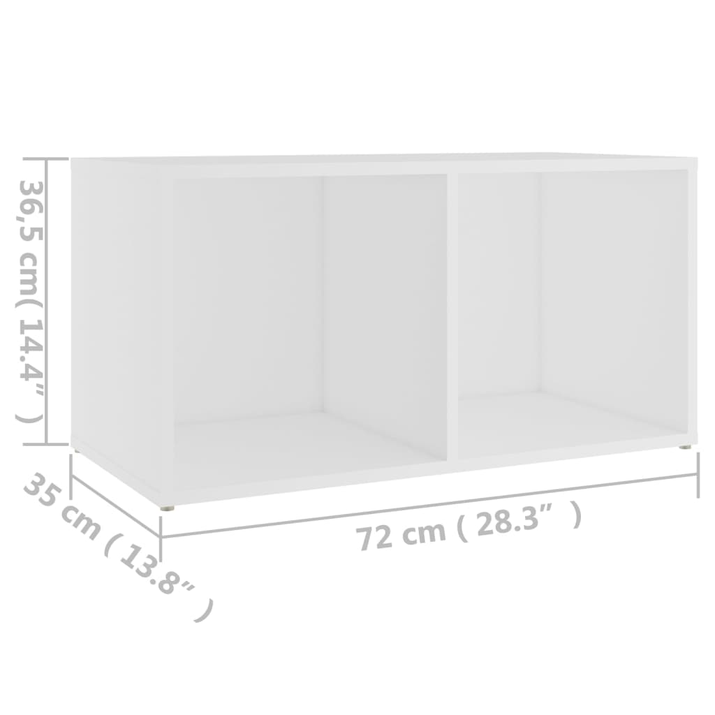 Tv-Benk Hvit 72X35X36,5 Cm Konstruert Tre