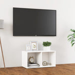 Tv-Benk Hvit 72X35X36,5 Cm Konstruert Tre