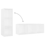 Tv-Benk Hvit 107X35X37 Cm Konstruert Tre