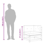 Hagesofa Med Puter 2 Seter Heltre Furu