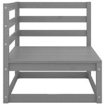Hagesofa Med Puter 2 Seter Grå Heltre Furu