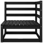 Hagesofa 2-Seters Med Puter Svart Heltre Furu