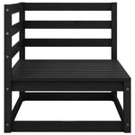 Hagesofa 2-Seters Med Puter Svart Heltre Furu