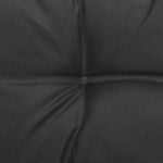 Hagesofa 2-Seters Med Puter Svart Heltre Furu