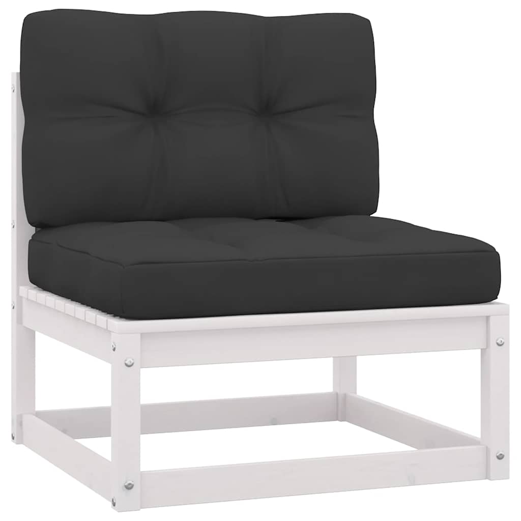 Hagesofagruppe Med Puter 2 Deler Hvit Heltre Furu