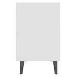 Nattbord Med Metallben Hvit 40X30X50 Cm