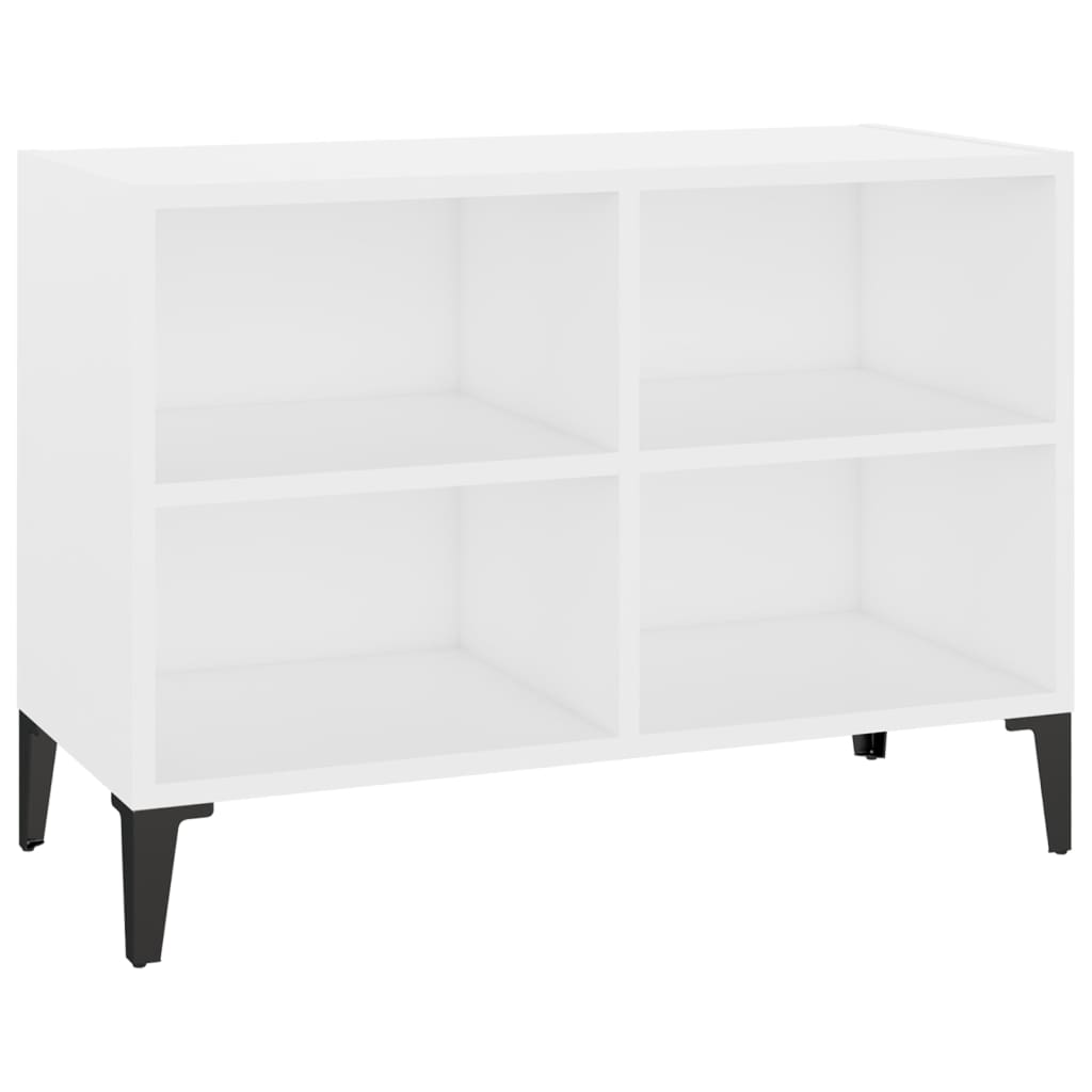 Tv-Benk Med Metallben Hvit 69,5X30X50 Cm