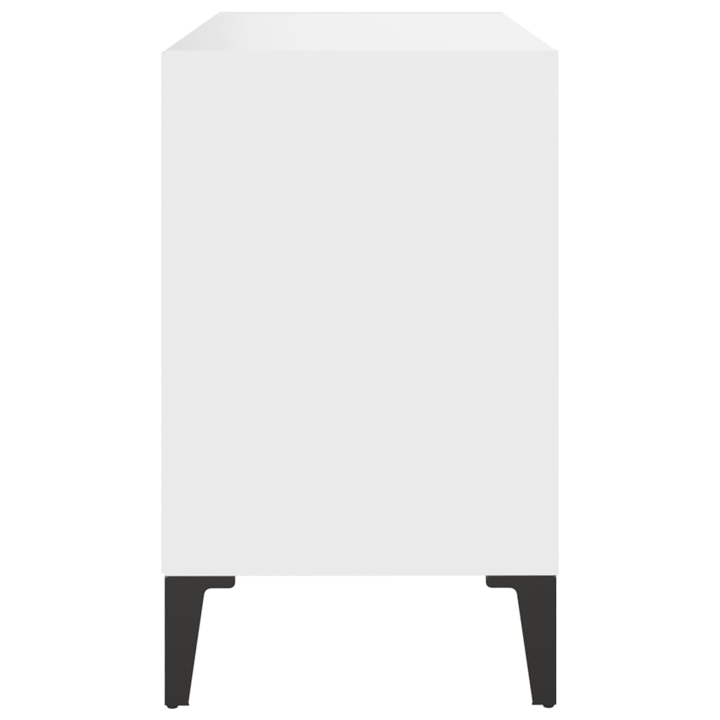 Tv-Benk Med Metallben Hvit 69,5X30X50 Cm