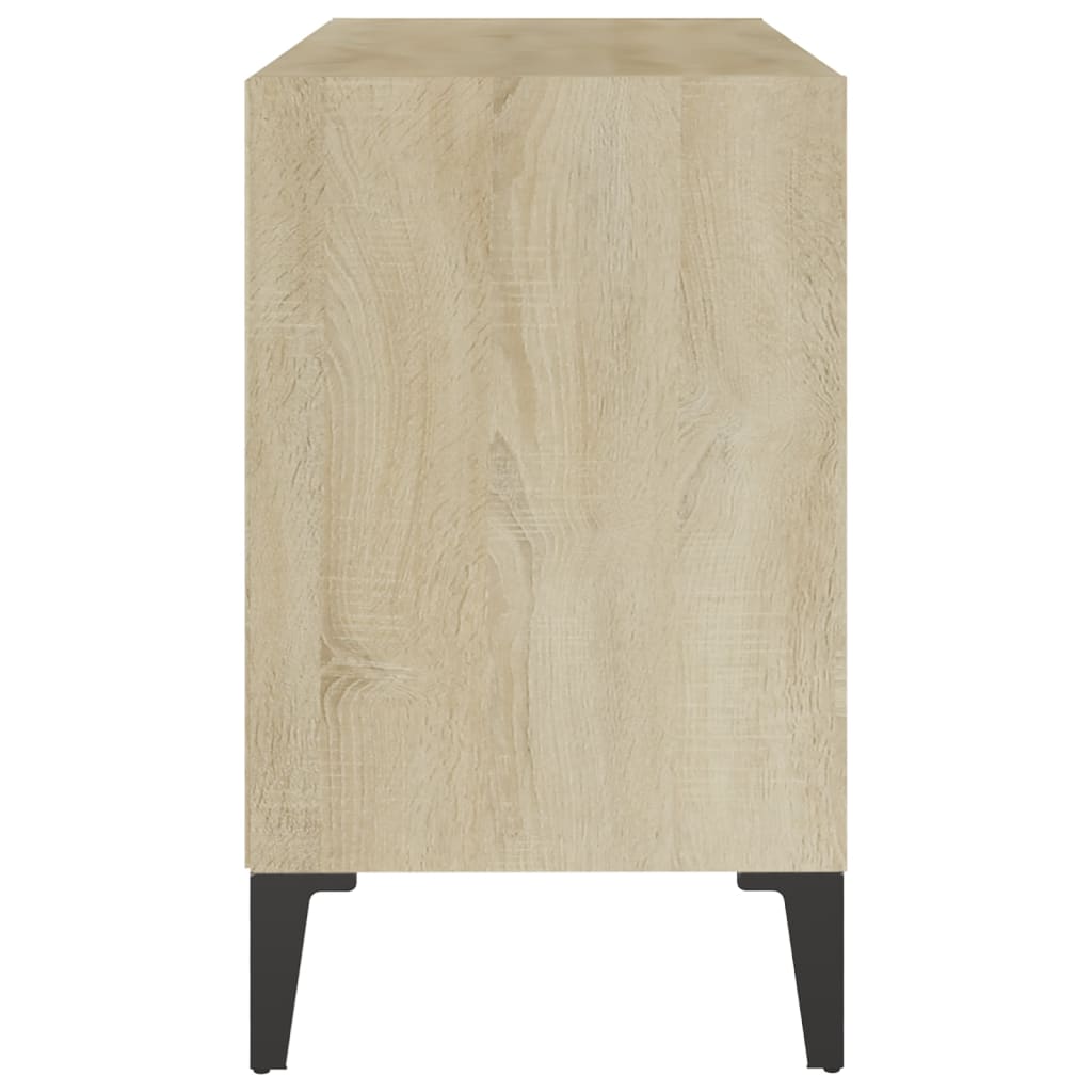 Tv-Benk Med Metallben Sonoma Eik 69,5X30X50 Cm