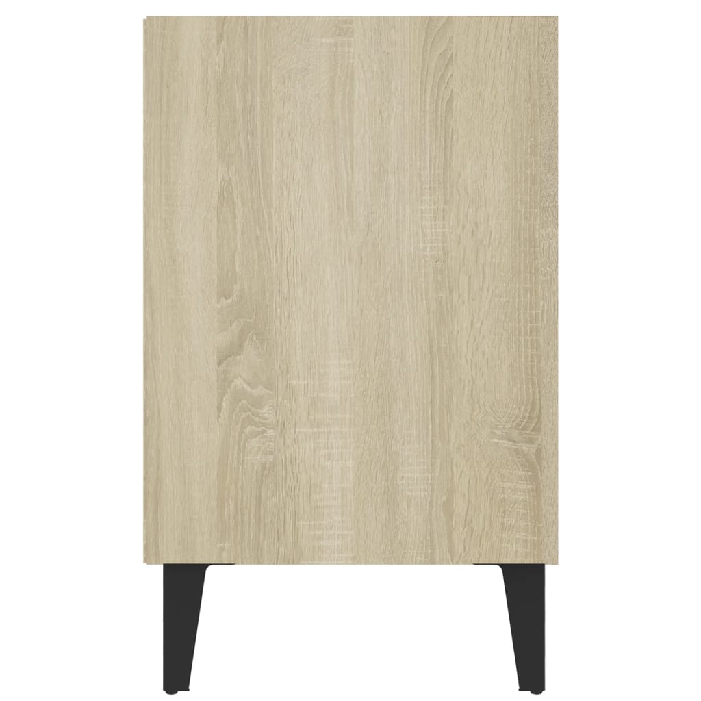 Tv-Benk Med Metallben Sonoma Eik 103,5X30X50 Cm