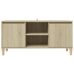 Tv-Benk Med Ben I Heltre Sonoma Eik 103,5X35X50 Cm