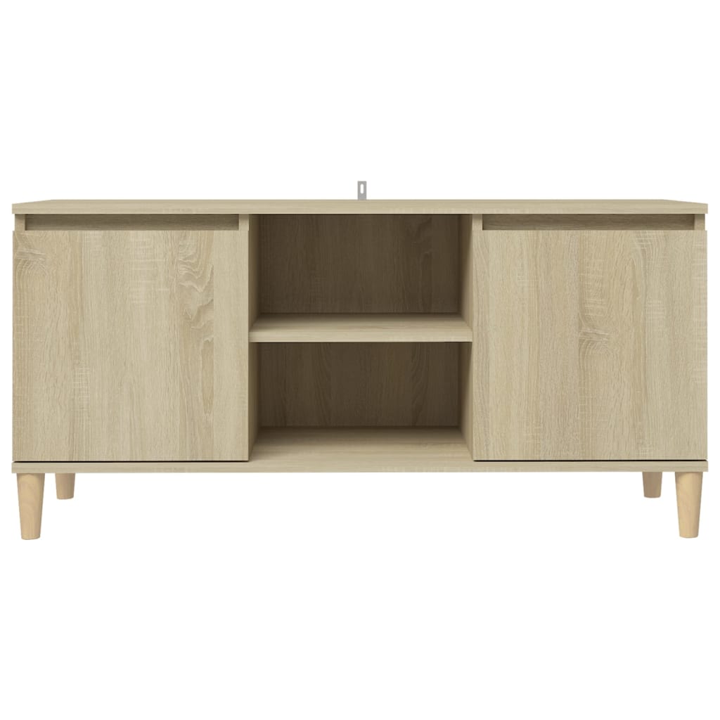 Tv-Benk Med Ben I Heltre Sonoma Eik 103,5X35X50 Cm