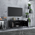 Tv-Benk Med Metallben Svart 103,5X35X50 Cm