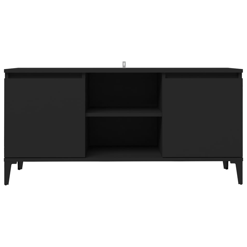 Tv-Benk Med Metallben Svart 103,5X35X50 Cm