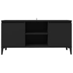 Tv-Benk Med Metallben Svart 103,5X35X50 Cm