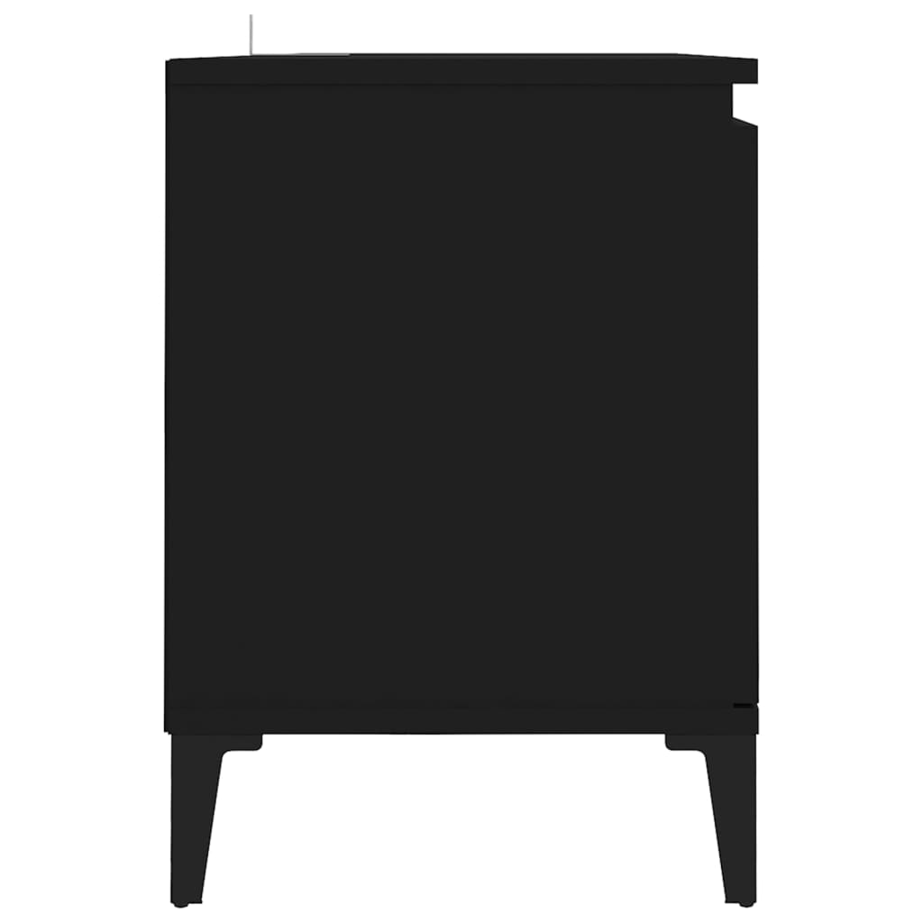 Tv-Benk Med Metallben Svart 103,5X35X50 Cm