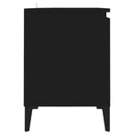 Tv-Benk Med Metallben Svart 103,5X35X50 Cm