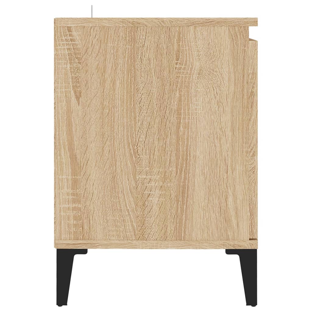 Tv-Benk Med Metallben Sonoma Eik 103,5X35X50 Cm