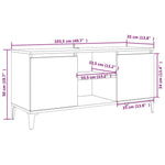 Tv-Benk Med Metallben Sonoma Eik 103,5X35X50 Cm
