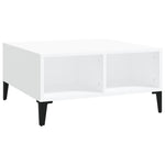 Salongbord Hvit 60X60X30 Cm Konstruert Tre