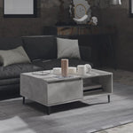 Salongbord Betonggrå 90X60X35 Cm Konstruert Tre