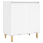 Skjenk Med Ben I Heltre Hvit 60X35X70 Cm Konstruert Tre