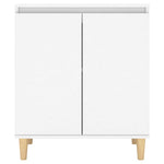 Skjenk Med Ben I Heltre Hvit 60X35X70 Cm Konstruert Tre